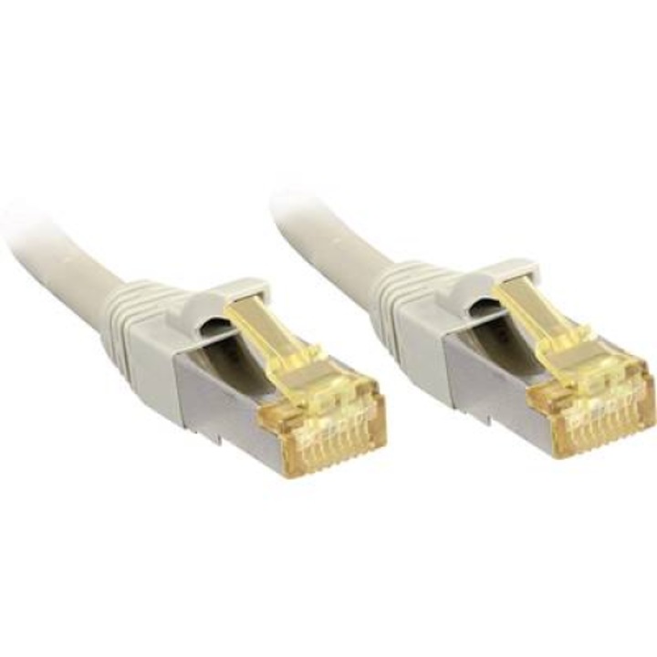 Cablu de conectare la retea, Lindy, RJ45 CAT 6a S/FTP, 7.5m, Gri