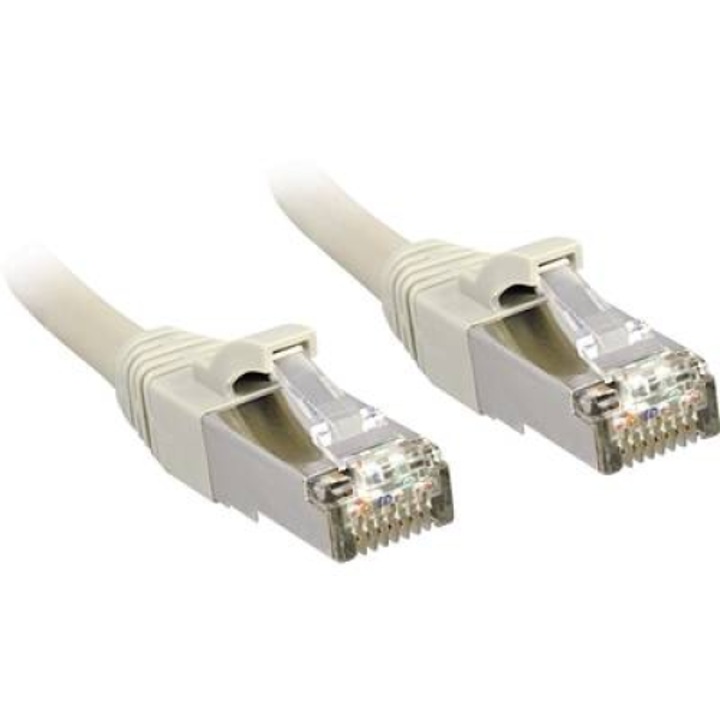 Cablu de conectare la retea, Lindy, RJ45 CAT 6 S/FTP, 0.50m, Gri