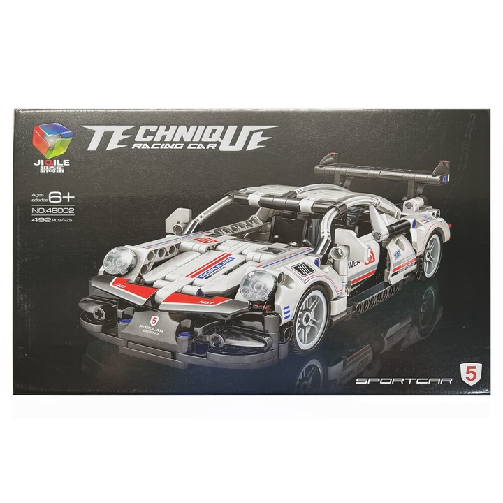 OEM Technique Sportcar Építőkészlet, Versenyautó, 492 db, fehér