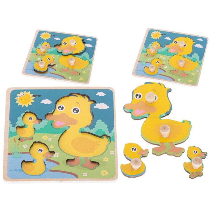 Fa kirakó kacsa, 3db-os, 15cm x 15cm x 0,5cm