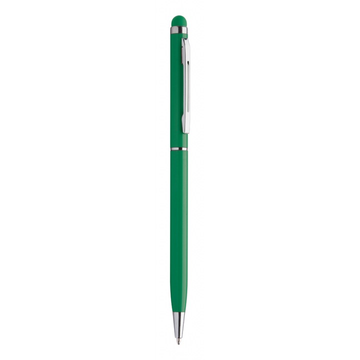 Stylus pen compatibil cu dispozitive cu touch screen, cu varf de pix, Green