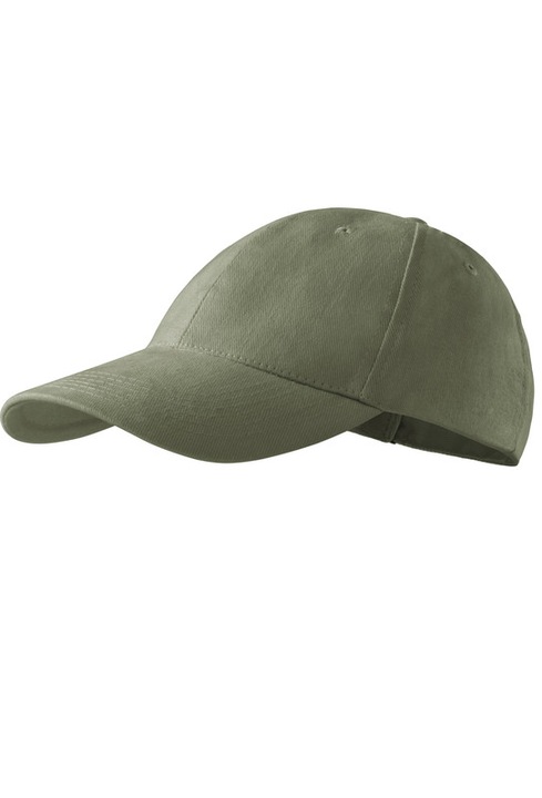 Sapca unisex, 100% Bumbac, Cozoroc cusut si usor curbat, Gauri de ventilatie cusute, Banda absorbanta a transpiratiei, Reglabila prin catarama, Kaki