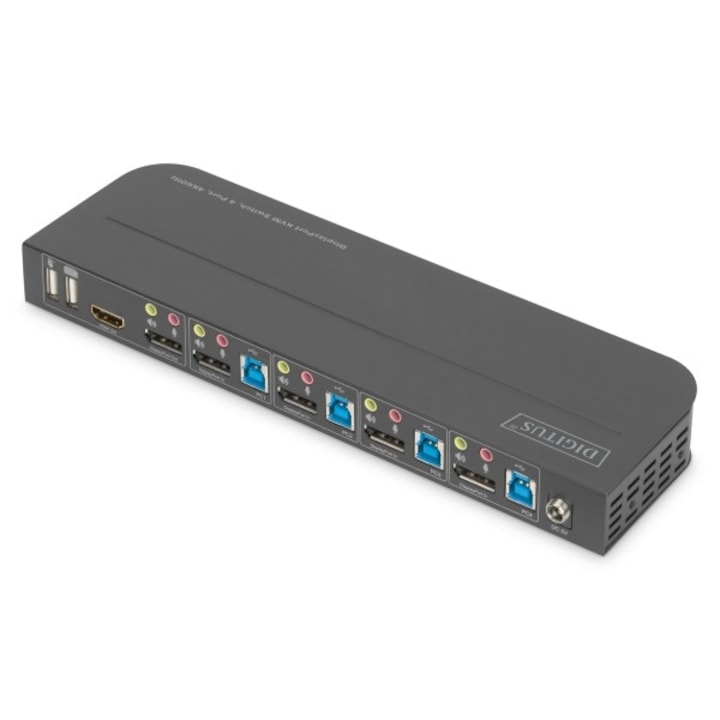 Distribuitor KVMP USB DisplayPort 1/4, Digitus - eMAG.ro