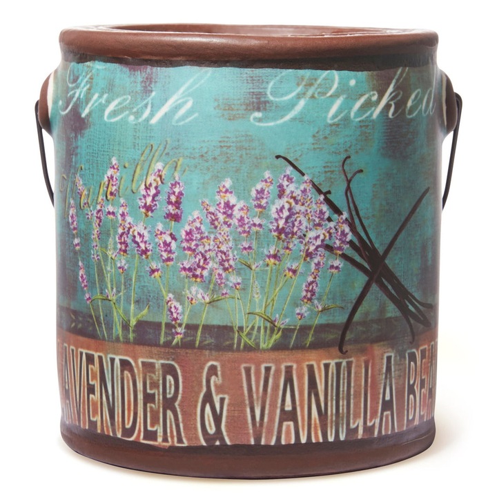 Lumanare parfumata, Cheerful Candle, Lavender Vanilla, Borcan Ceramic Mare, 567g