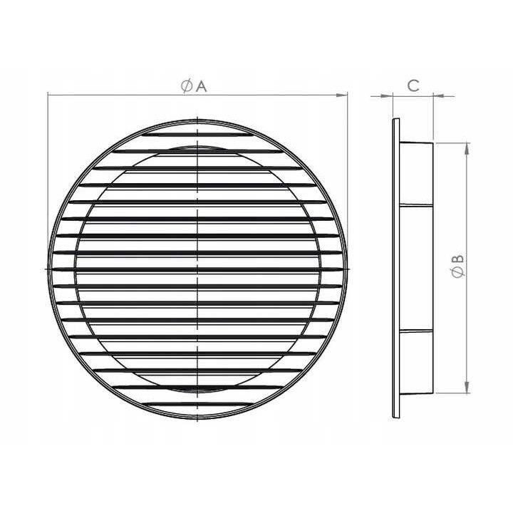 Grila de ventilatie, AirRoxy, Plastic, Grafit - eMAG.ro