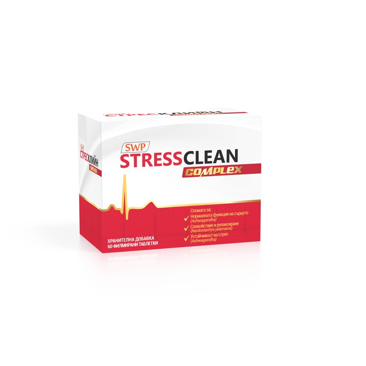 StressClean Complex, Sun Wave Pharma, за стрес, 60 таблетки
