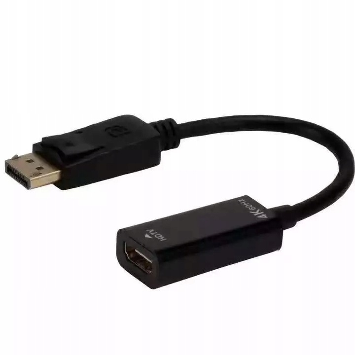 Cablu de la Displayport la HDMI 2.0, PAWONIK, 4K/60Hz, negru