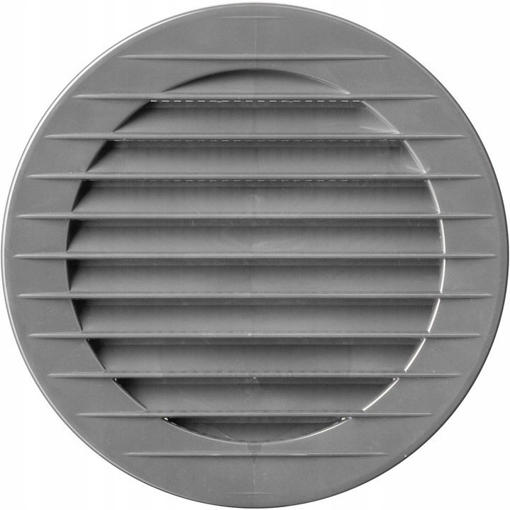 Grila de ventilatie rotunda cu plasa airRoxy 02-219, Gri