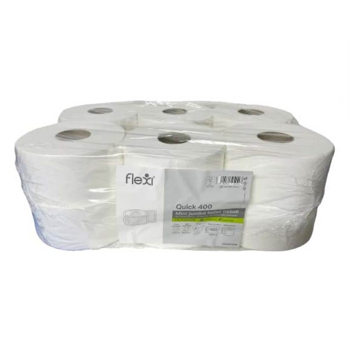 Flexi Quick WC-papír 2 cellulózrétegben, 400 lap, 12 tekercs/doboz