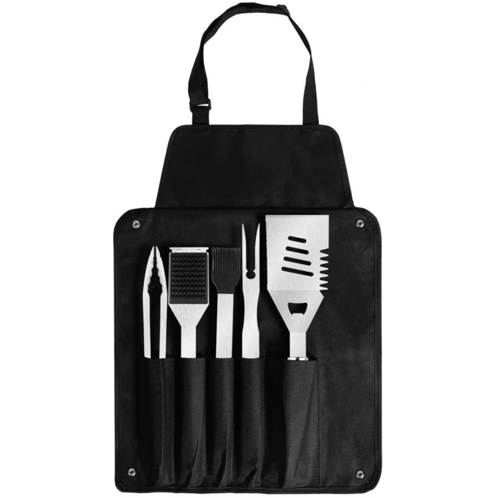 Set 6 accesorii gratar din otel inoxidabil, Flyme, 45cm