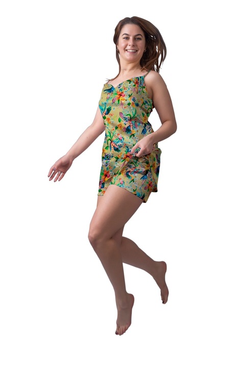 Set din 2 piese satin Camasa de noapte+ halat marime S