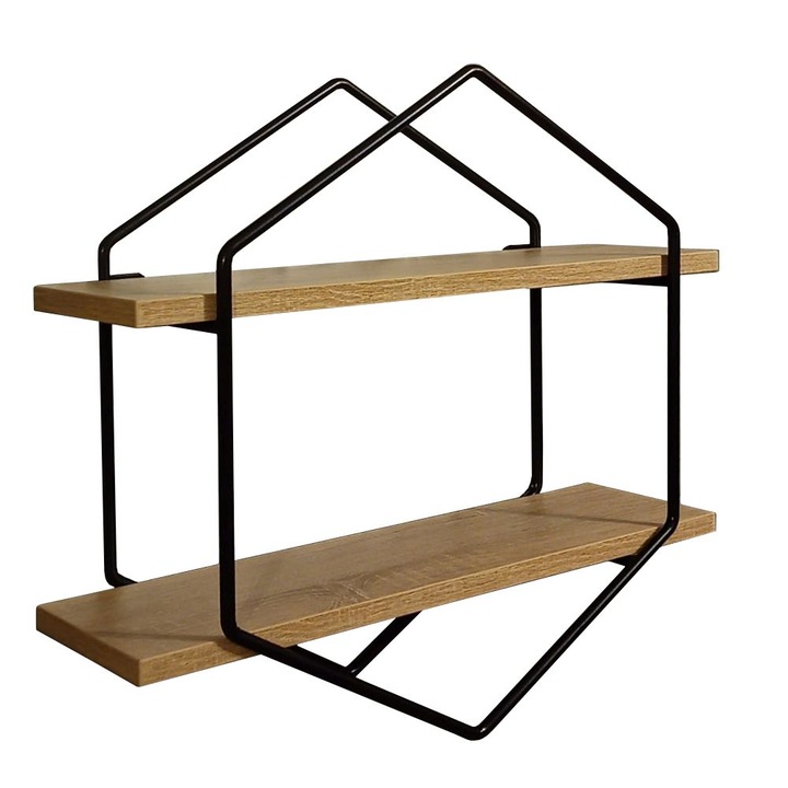 Raft decorativ de perete HEX Medium, 51x56x18 cm