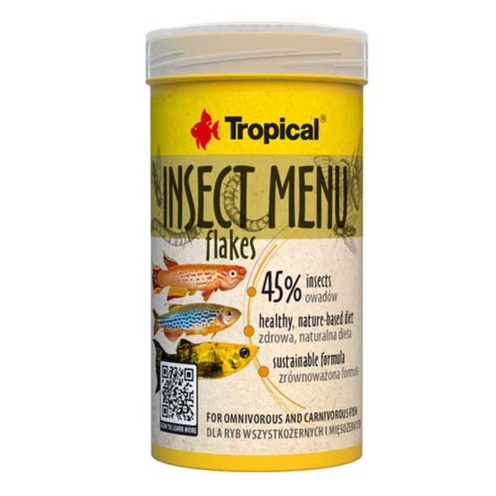 Hrana pentru pesti, Tropical, Insect Menu, Fulgi, 100 ml