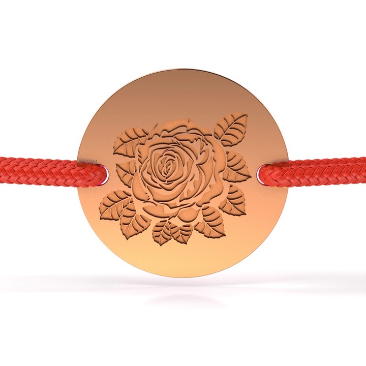 Bratara din aur roz model Rose from the heart