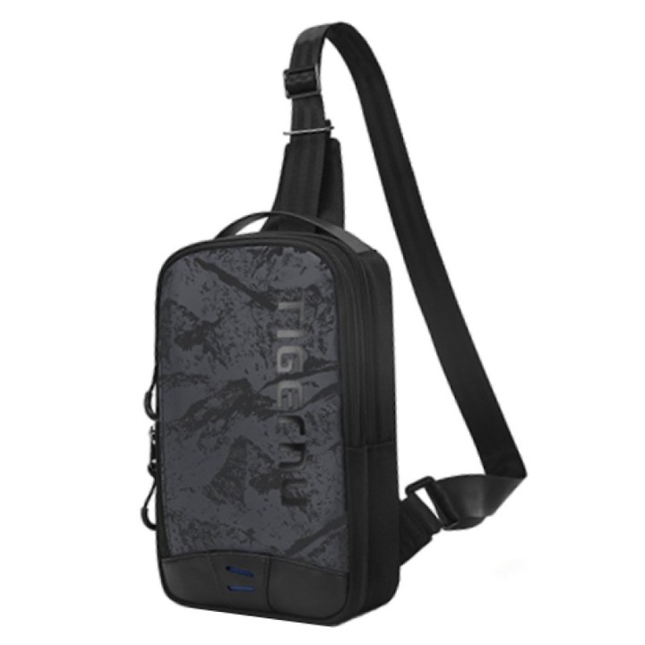 Tigernu Váll-, mellkas- vagy kézitáska, alkalmi sport, vízálló, 19,5x8,5x28 cm, terepszínű