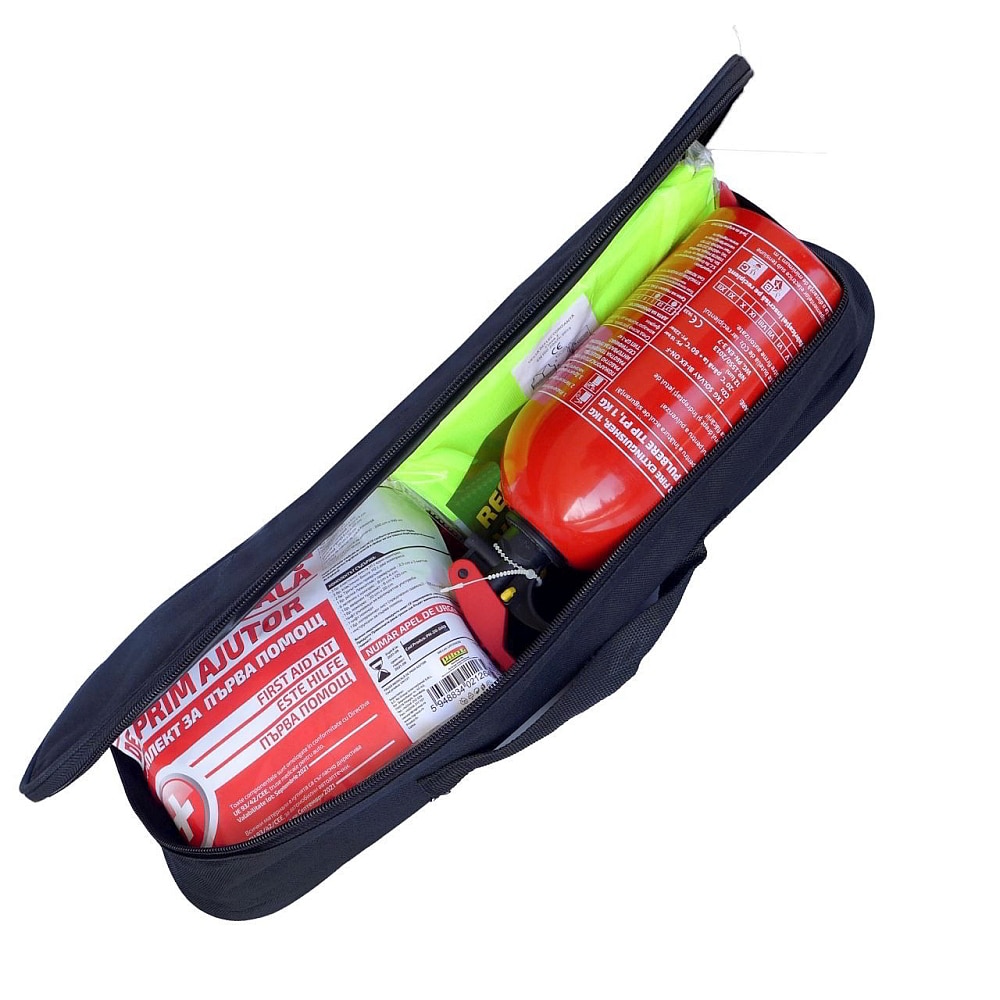 Pachet Auto Complet Omologat RAR Stingator P1 Metalic, Trusa Medicala