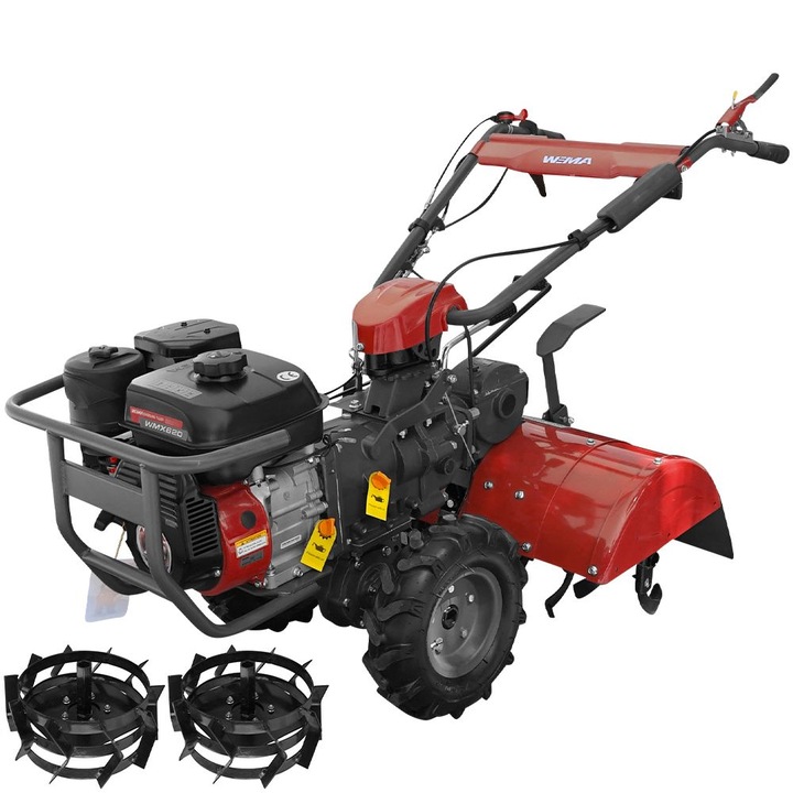 Motocultor Weima WMX 620, motor 7 CP, 3 viteze, latime lucru 62 cm, freza tractata, roti cauciuc, roti metal