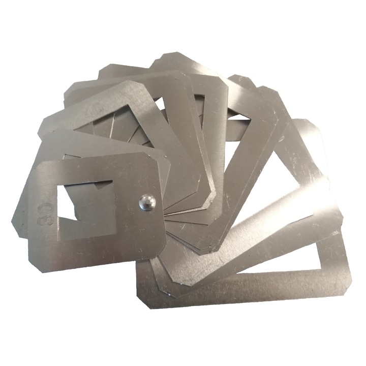 Calibru de sortare pentru cartofi, din aluminiu, cu 11 inele patrate, model 53301