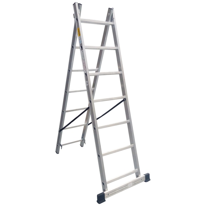 Scara STRATEGIC din aluminiu 2 tronsoane 2x6 trepte