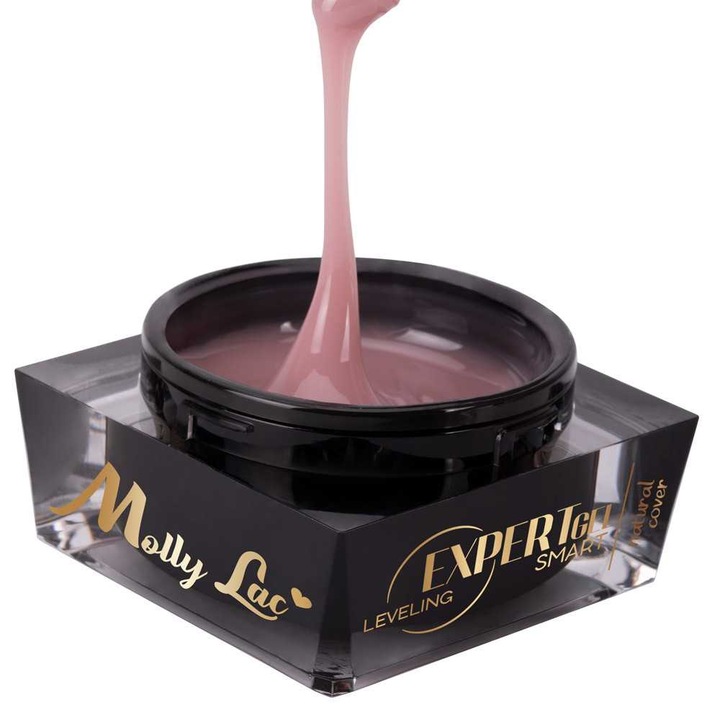 Gel constructie unghii, Molly Lac, 50 g, Roz