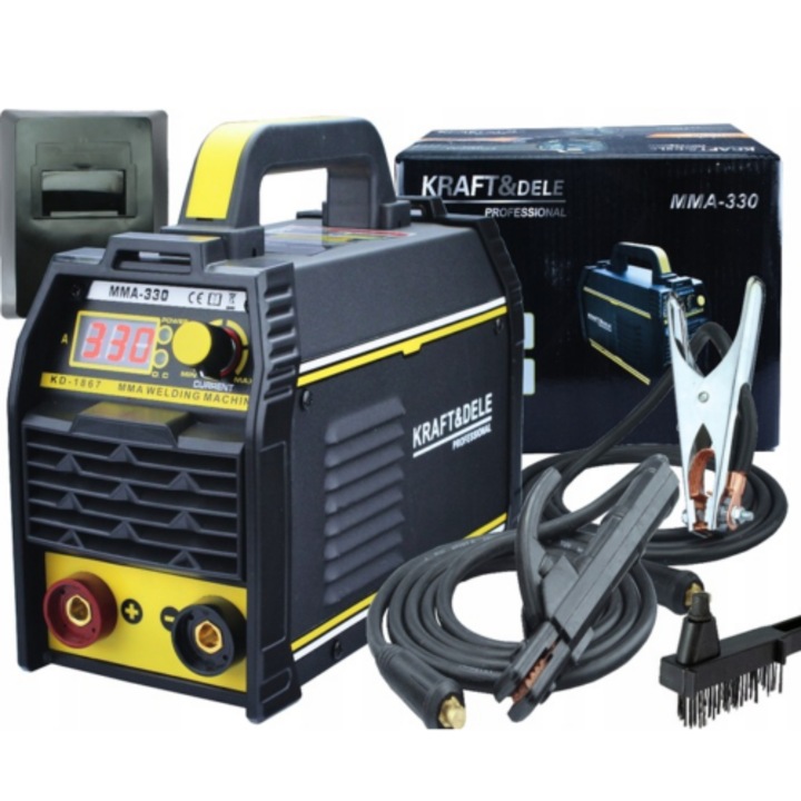 Hegesztőgép, MMA IGBT LCD 330A, KD1867, Kraft&Dele