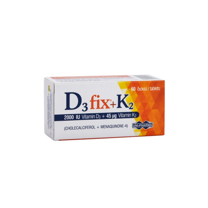 Vitamina D3 fix extra 2000IU, Uni Pharma, 60 comprimate