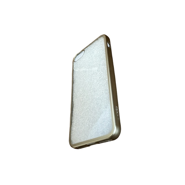 Szilikon Spada tok, Iphone 5/5S kompatibilis, átlátszó/arany