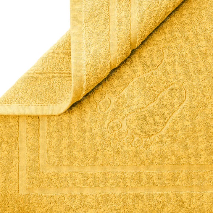 Covor baie, Bumbac, 50x70 cm, 650g/m2, Galben