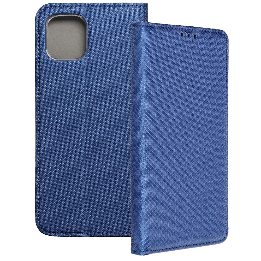 Husa carte pentru Motorola Moto G32, husa flip, husa telefon, cadru din silicon, suport card bancar, inchidere magnetica, albastru inchis