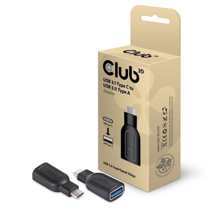 Адаптер CLUB 3D CAA-1521, USB-C 3.1 към USB 3.0