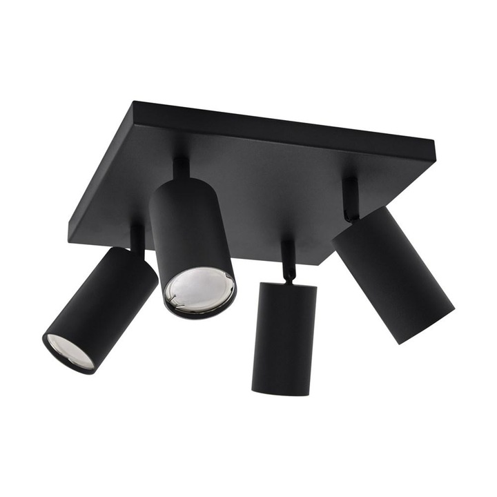 Spot LED Manam, Struhm, Aluminiu, 4 x GU10, 35W, IP20, Negru