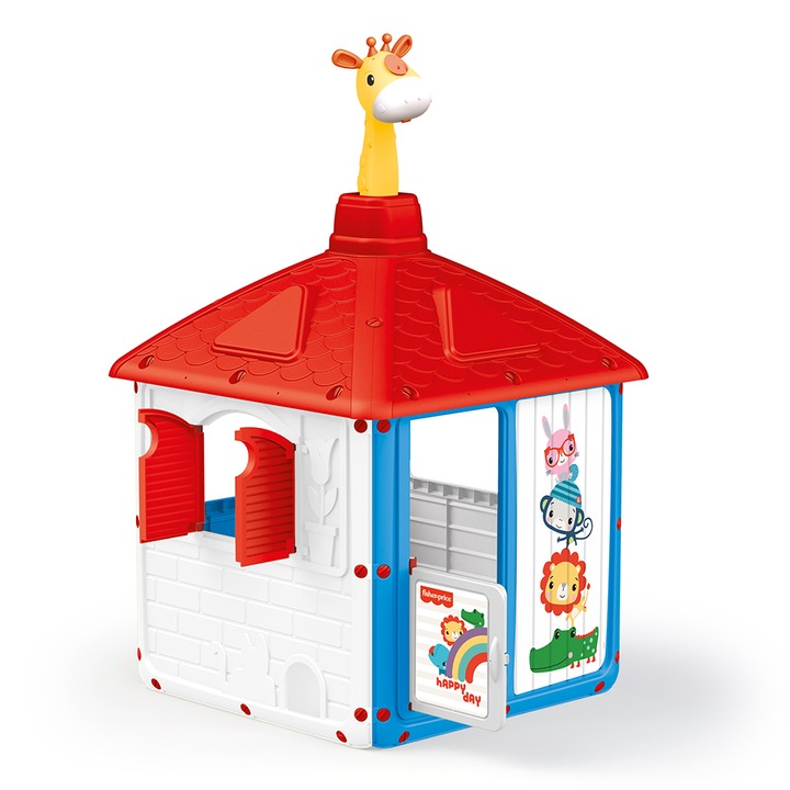 Casuta pentru copii Animalute vesele, 178.5 x 104 x 104 cm Fisher Price