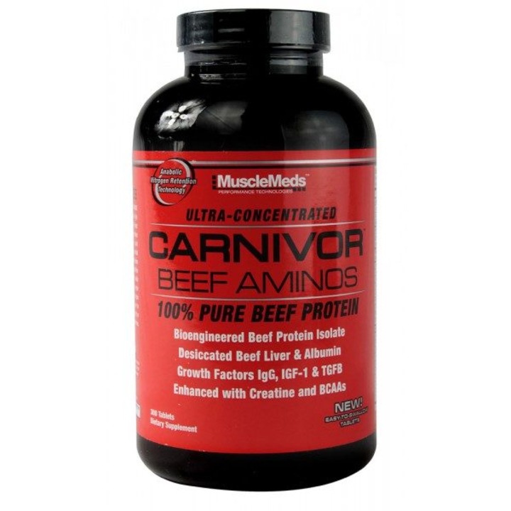 Aminoacizi din carne de vita, MuscleMeds Carnivor Beef Aminos 300 Tablete