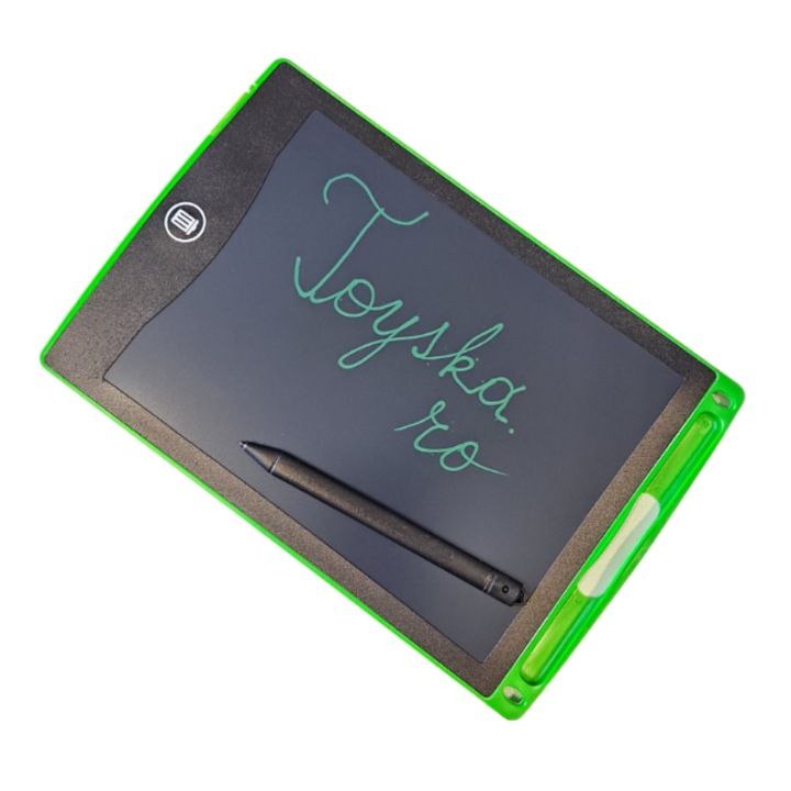 Tableta Grafica pentru Scris si Desenat cu Functie de Stergere Automata, 8.5", verde, Toyska®