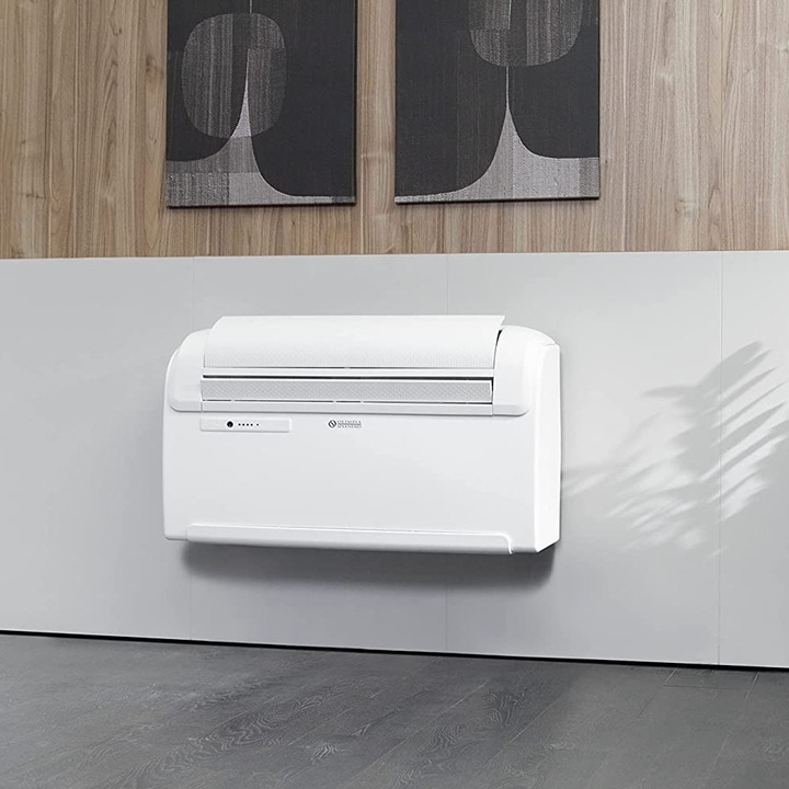 Aparat de aer conditionat fara unitate externa, monobloc, Olimpia Splendid, Unico Art 12 HP RFA, 12.000 BTU, pompa de caldura, Wi-Fi, control si prin aplicatie, dezumidificare, mod silentios, mod auto, kit instalare inclus, telecomanda, alb