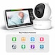 Бебефон с видео-аудио камера за безжично наблюдение на бебета VisionHub, 5-инчов LCD цветен екран, Наблюдение на температурата, Приспивни песни, Нощно виждане