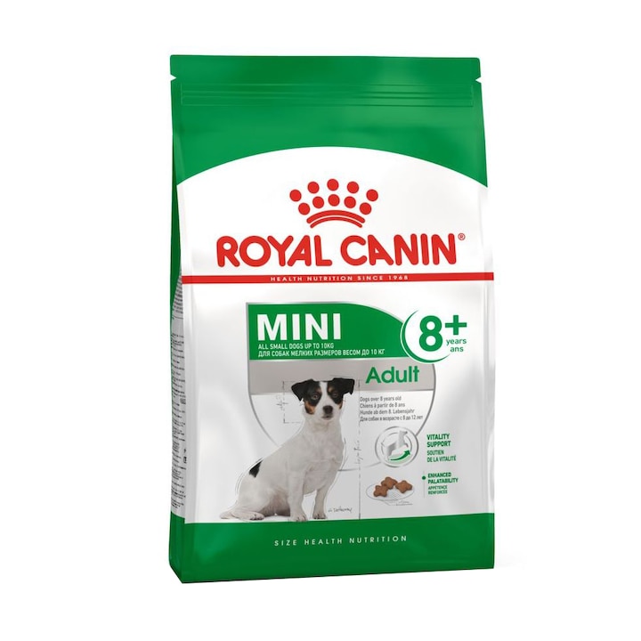 Hrana uscata pentru caini Royal Canin, Mini, Adult 8+, 8kg