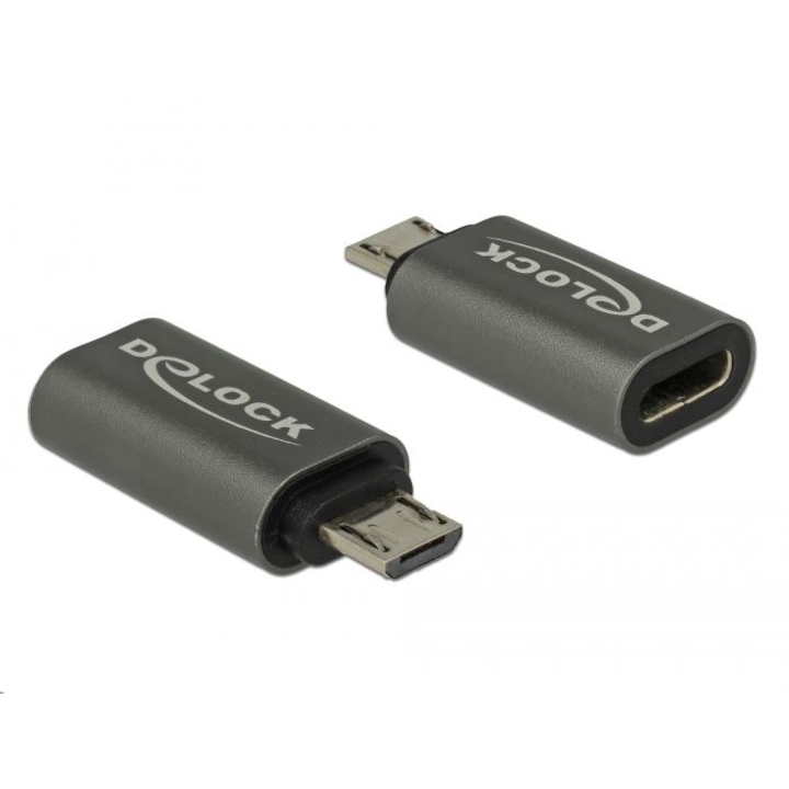 DELOCK Átalakító USB 2.0 Micro-B male > USB 2.0 Type-C female antracit