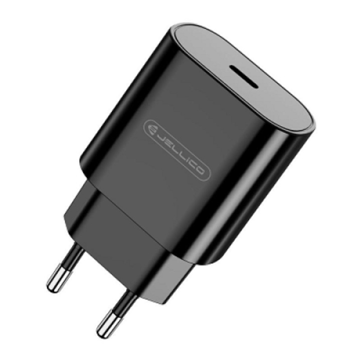 Incarcator USB Tip C la priza Jellico C35 10651, 25W, Fast Charging, 100 - 240V, 3A, negru