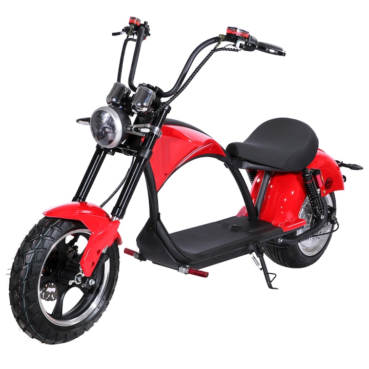 Elektromos robogó felnőtteknek, SHANSU CP4- CHOPPER, 3000W motor, piros, 20AH akkumulátor