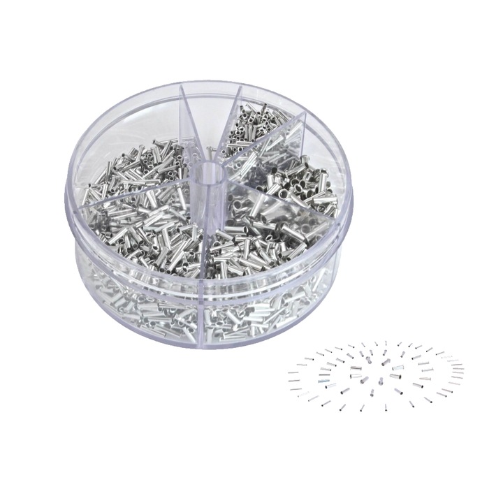 Комплект метални гилзи за кабели 0.5-2.5 мм 1900 броя Asta