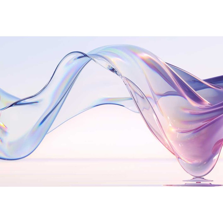 Panou sticla decorativa bucatarie 750x600 mm Abstract A74 contine silicon pentru aplicare