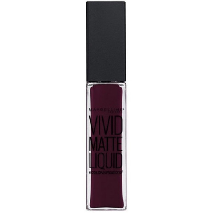 Átvitelnek ellenálló matt folyékony rúzs, Maybelline, Vivid Matte Liquid, 47 Deepest Plum,
