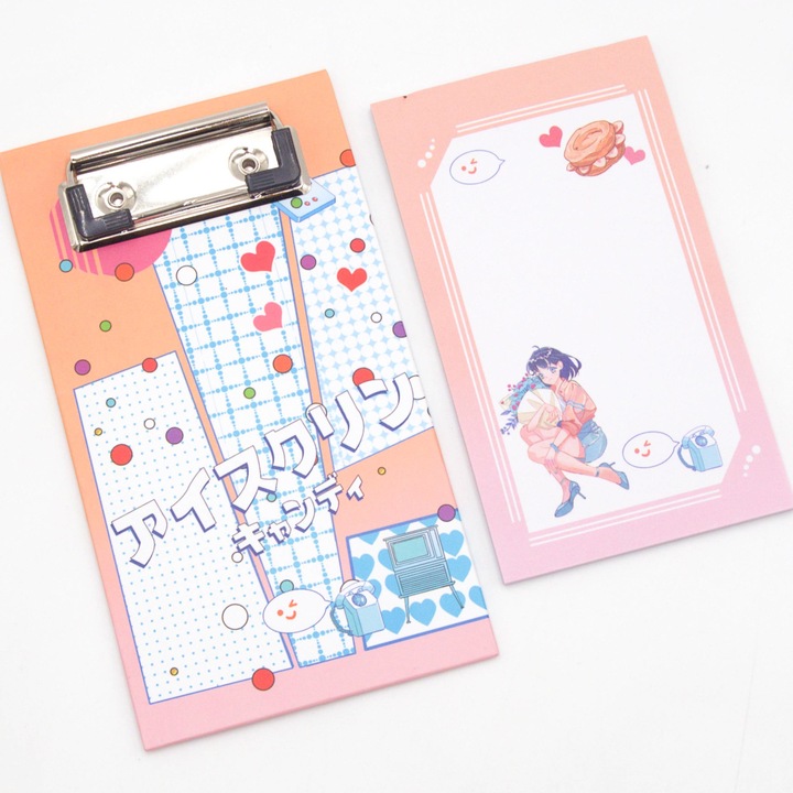 Clipboard cu notite adezive, Multicolor