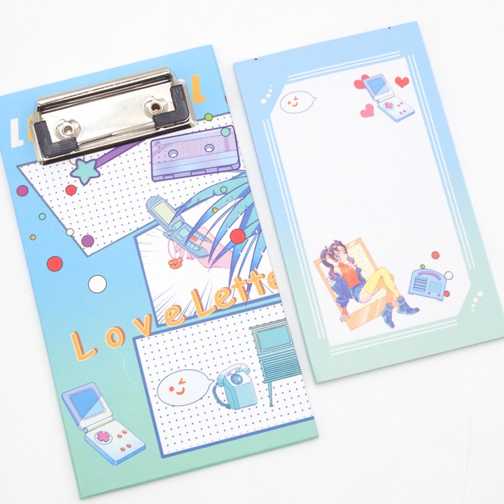 Clipboard cu notite adezive, Multicolor