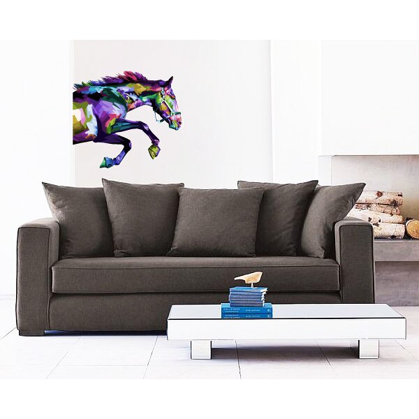 Sticker decorativ - Cal colorat - 50x70cm - eMAG.ro