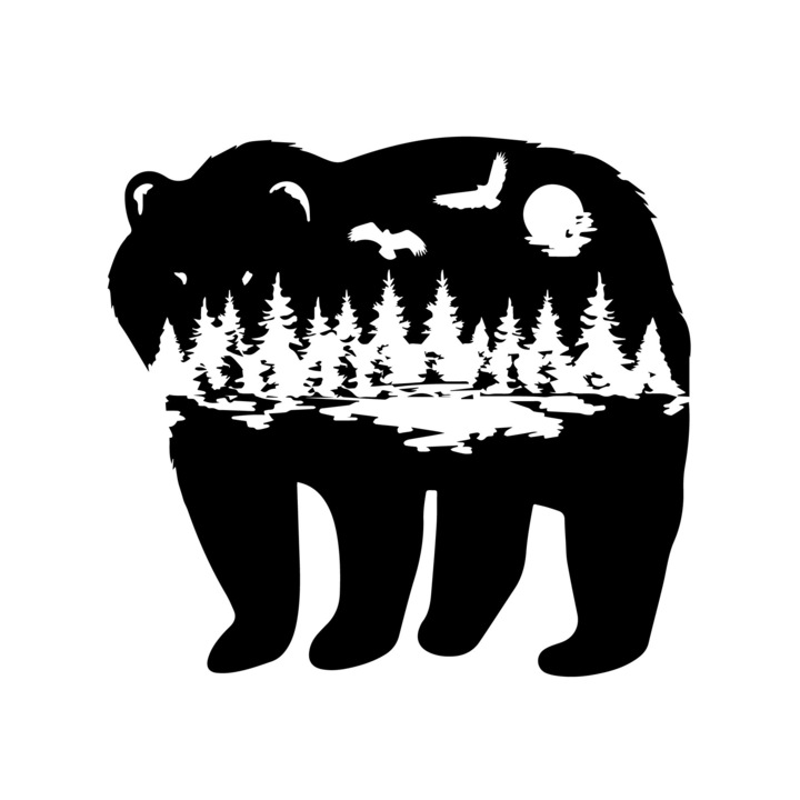 Sticker decorativ - Natura ursului - 50x70cm