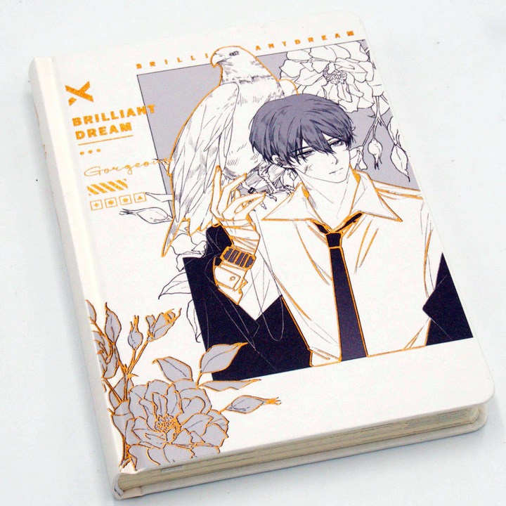 Agenda cu coperta cartonata, Hartie, 128 x 186 x 15 mm, 112 coli, Multicolor