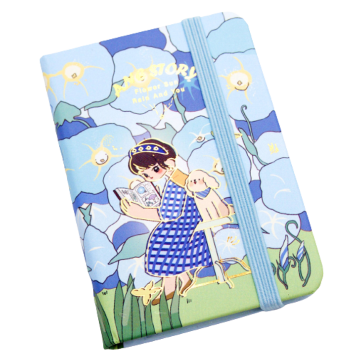Agenda Ane Story, A7, 80 file, coperta cartonata, Albastru, 10x7cm
