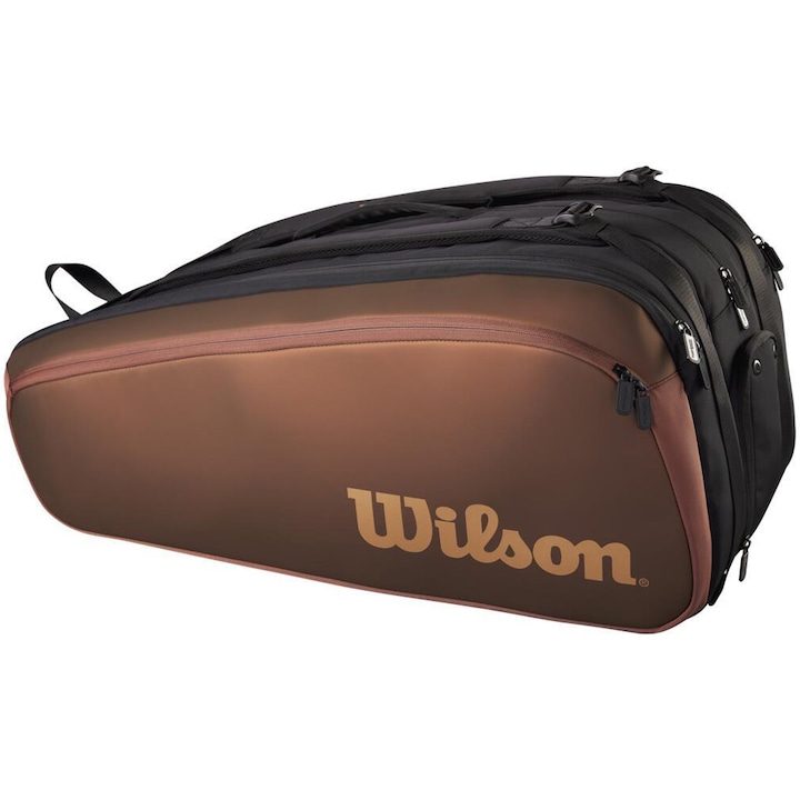 Чанта за тенис ракети Wilson SUPER TOUR 15 PRO STAFF V14.0, Бронз/Черен